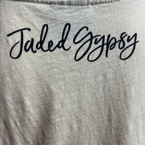 Jaded Gypsy Eye Heart Graphic Tee Distressed Boho Oversized Shirt - Picture 6 of 8